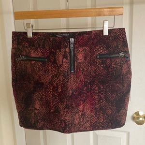 Scotch & Soda Snakeskin Quilted Mini Skirt
